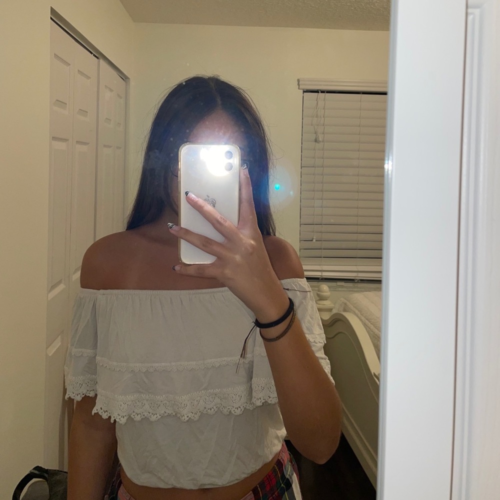 Holister Off-the-Shoulder Lace Top